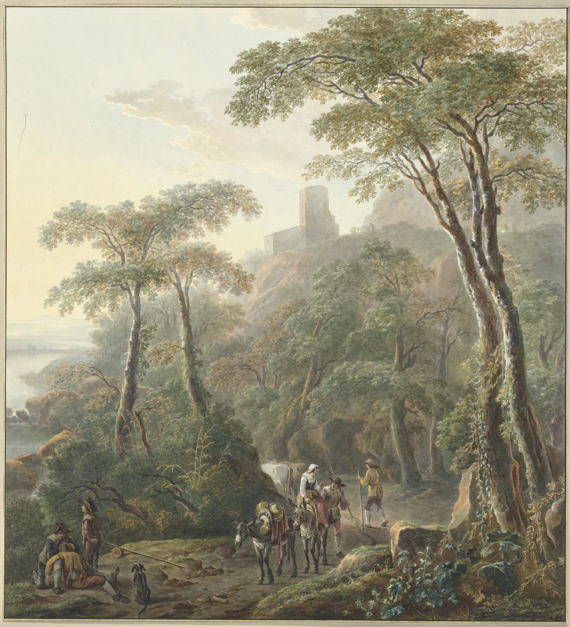 Landscape with Shepherds and Milkmaid by N. Lamme