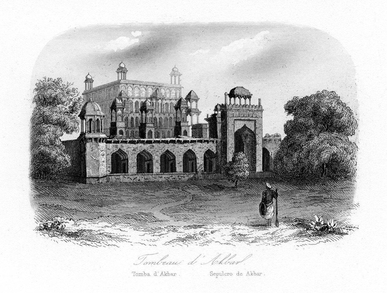 Tomb of Akbar the Great, Sikandra, India by N. Remond
