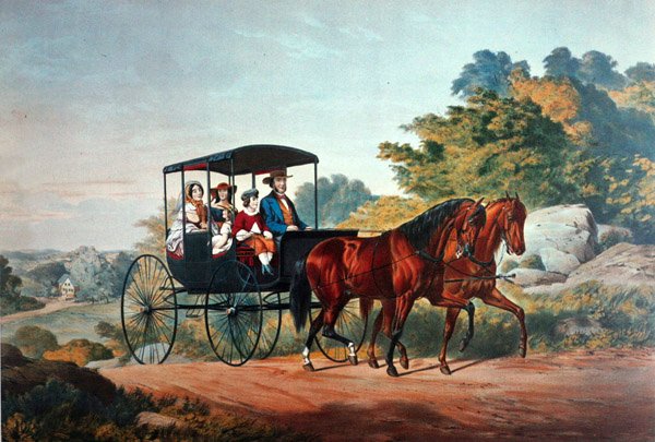 Life in the Country: The Morning Ride by Currier and Ives