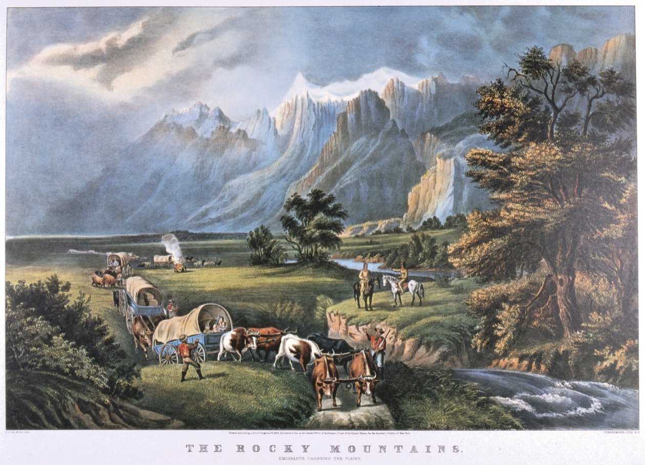 The Rocky Mountains, c1870 by N. and Ives J.M. (1824-95) Currier