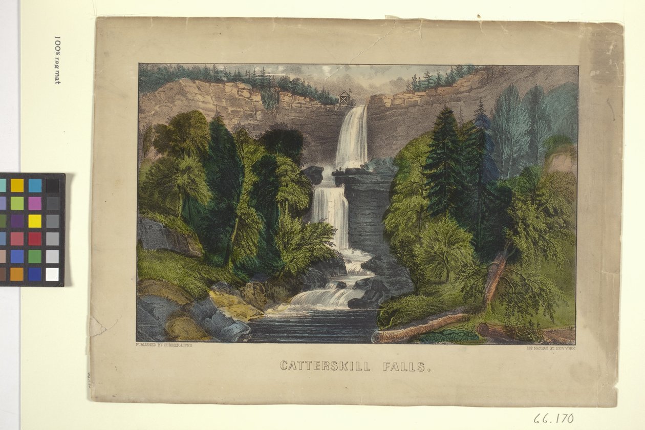 Catterskill Falls by N. and Ives J.M. (1824 95) Currier