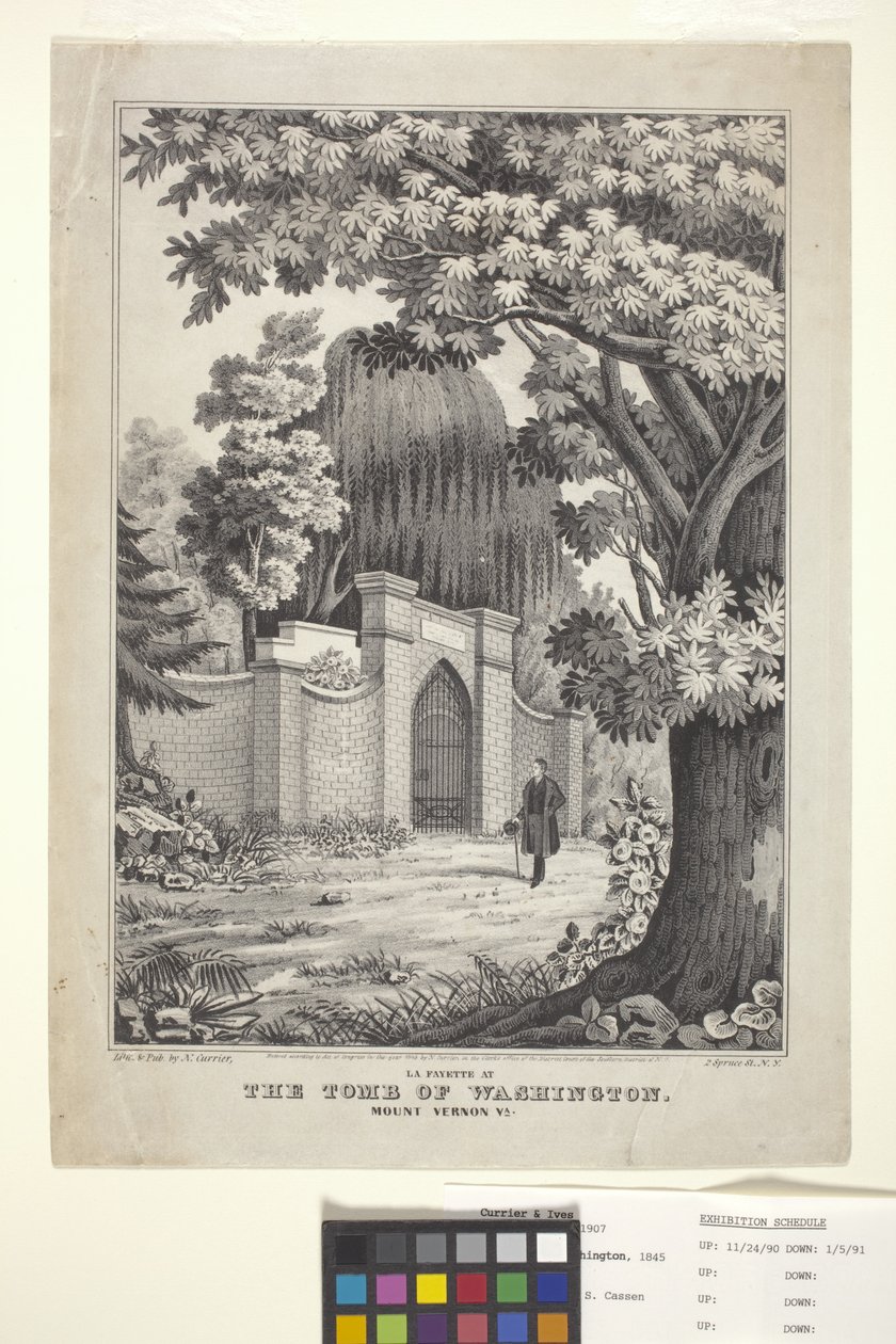 Lafayette At The Tomb Of Washington by N. and Ives J.M. (1824 95) Currier