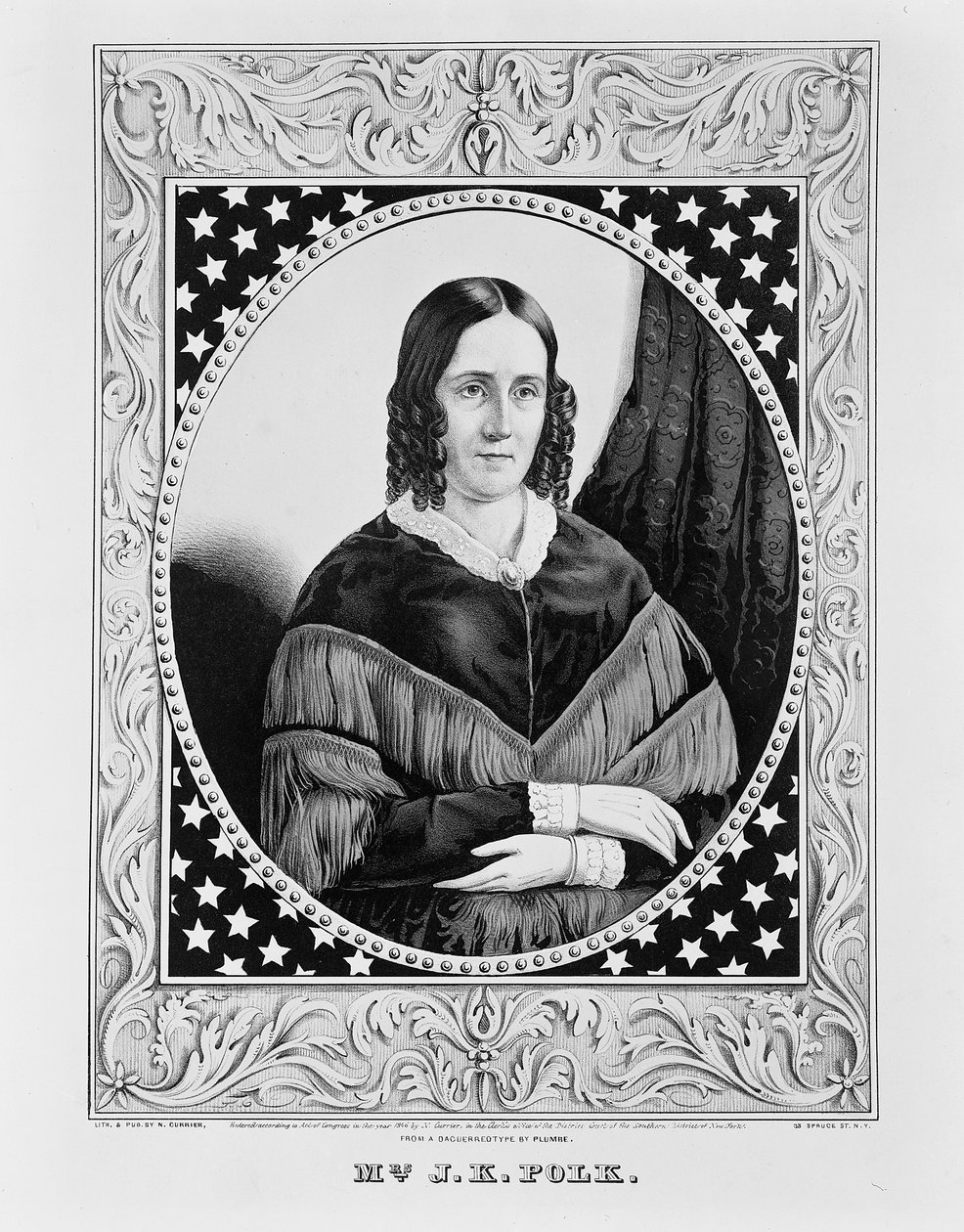 Sara Polk by N. and Ives, J.M. Currier