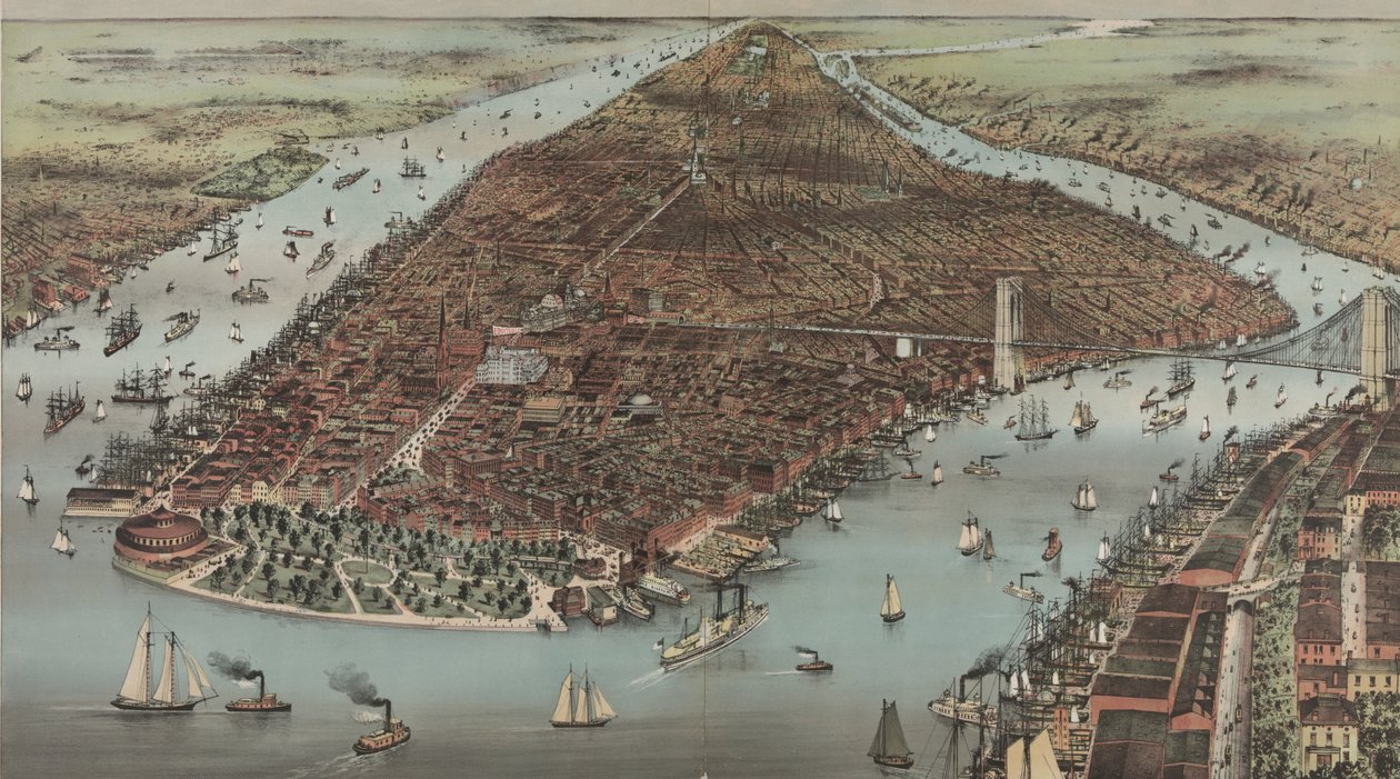 The City of New York by N. and Ives, J.M. Currier