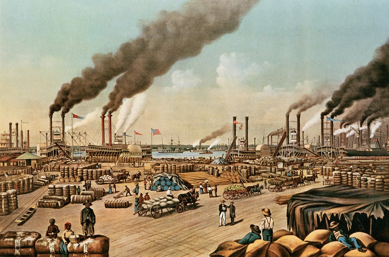 The Levee - New Orleans, 1884 by N. and Ives, J.M. Currier