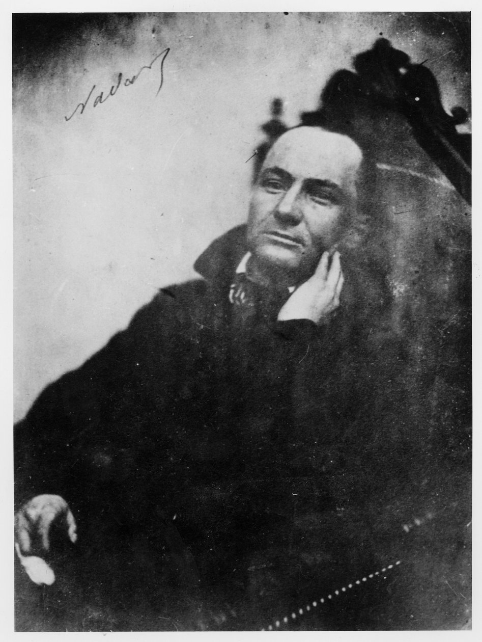 Charles Baudelaire (1821-67) Seated in a Louis XIII Armchair, 1855 by Nadar