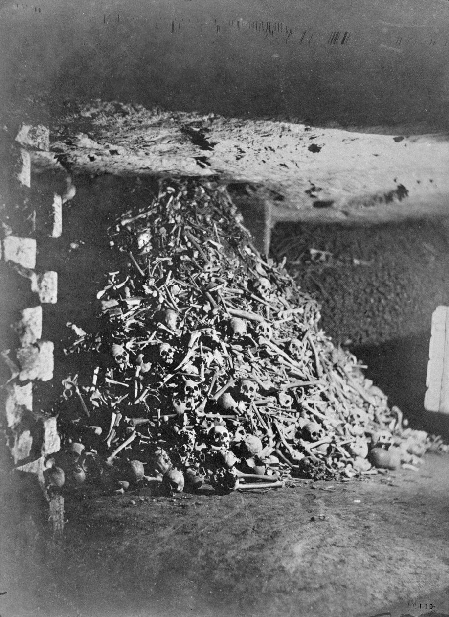 Interior of Catacombs, Paris by Nadar