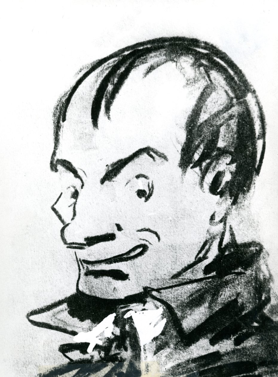 Caricature of Charles Baudelaire (1821-67) by Nadar