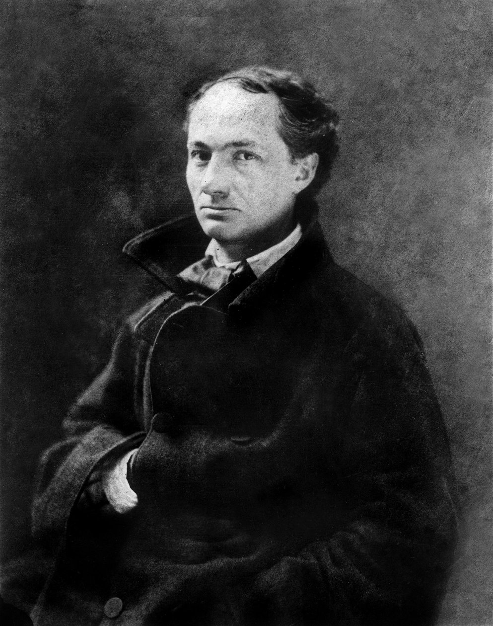 French poet Charles Baudelaire (1821-1867) when he was young, around 1850, photo by Nadar by Nadar