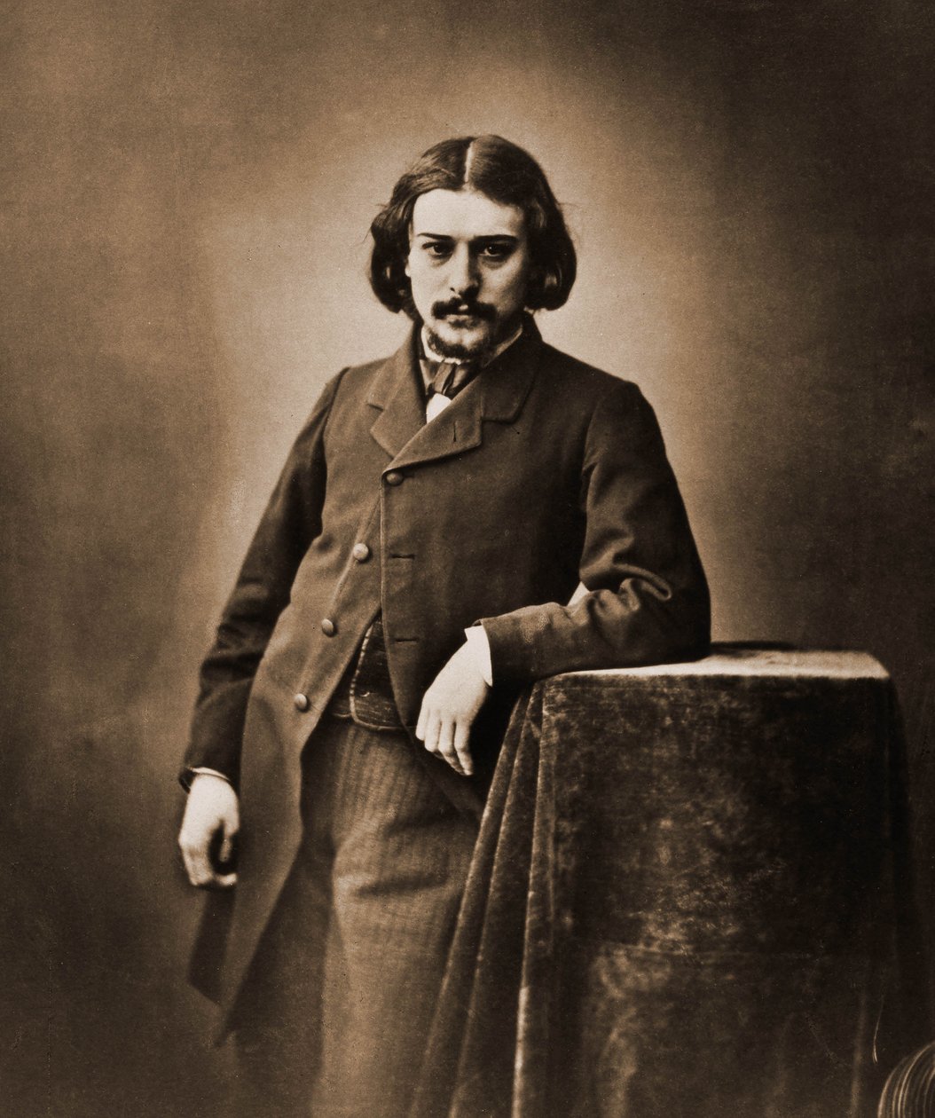 Portrait of Alphonse Daudet, poet, novelist 1840-1897 by Nadar