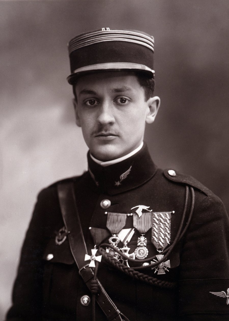Portrait of Georges Guynemer, French war pilot who died in the First World War by Nadar