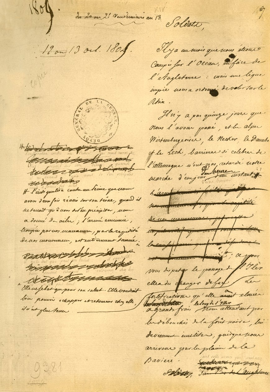 Proclamation to the Army, October 13, 1805, 1921 by Napoleon Bonaparte I