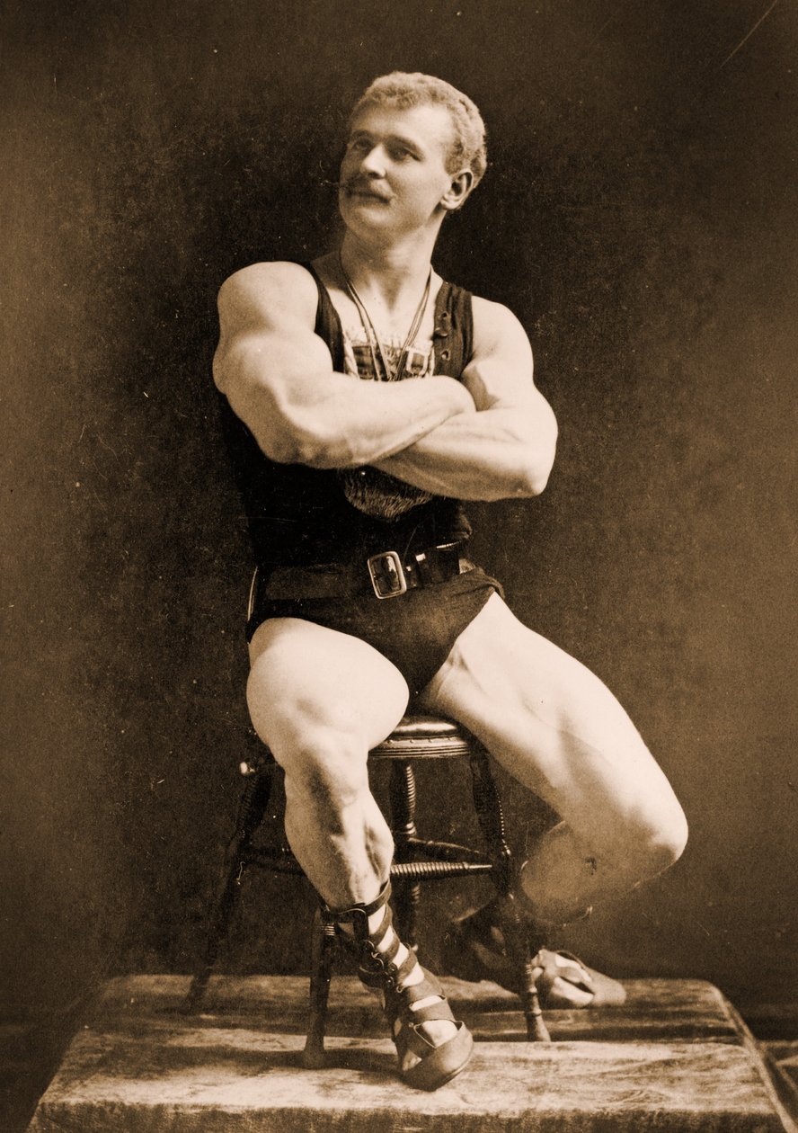 Eugen Sandow, in classical ancient Greco-Roman pose, c.1893 by Napoleon Sarony