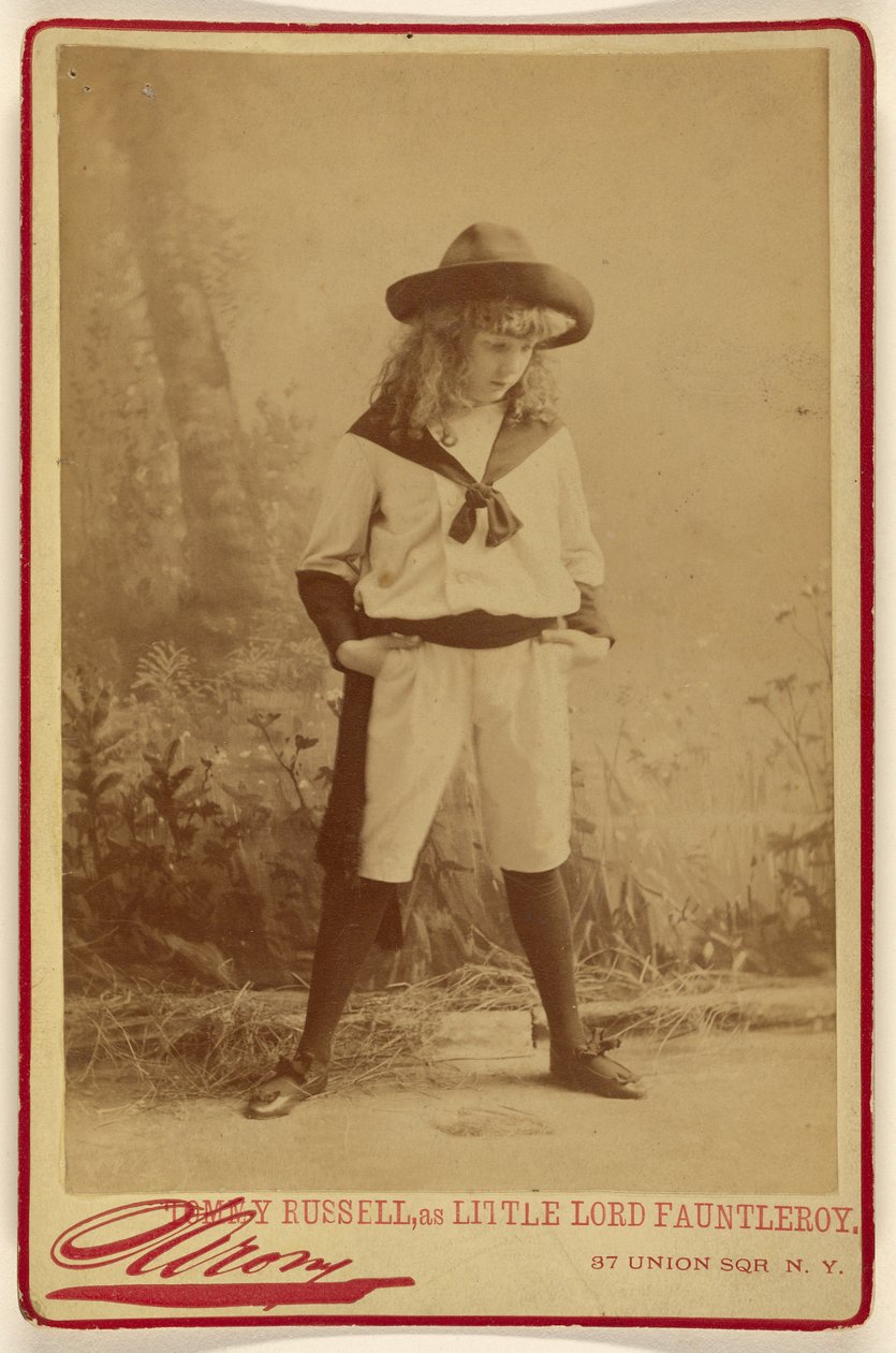 Tommy Russell, as Little Lord Fauntleroy by Napoleon Sarony