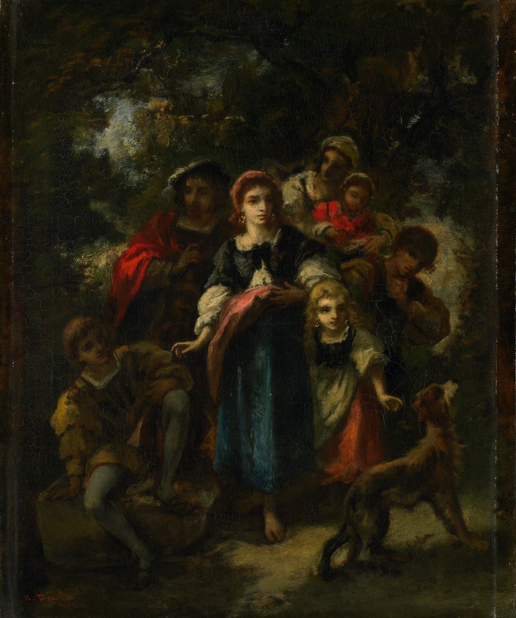 Children in a Wood by Narcisse Virgile Diaz de la Peña