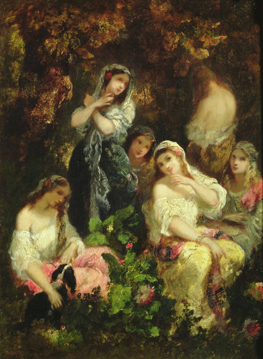 Mad Girls by Narcisse Virgile Diaz de la Peña