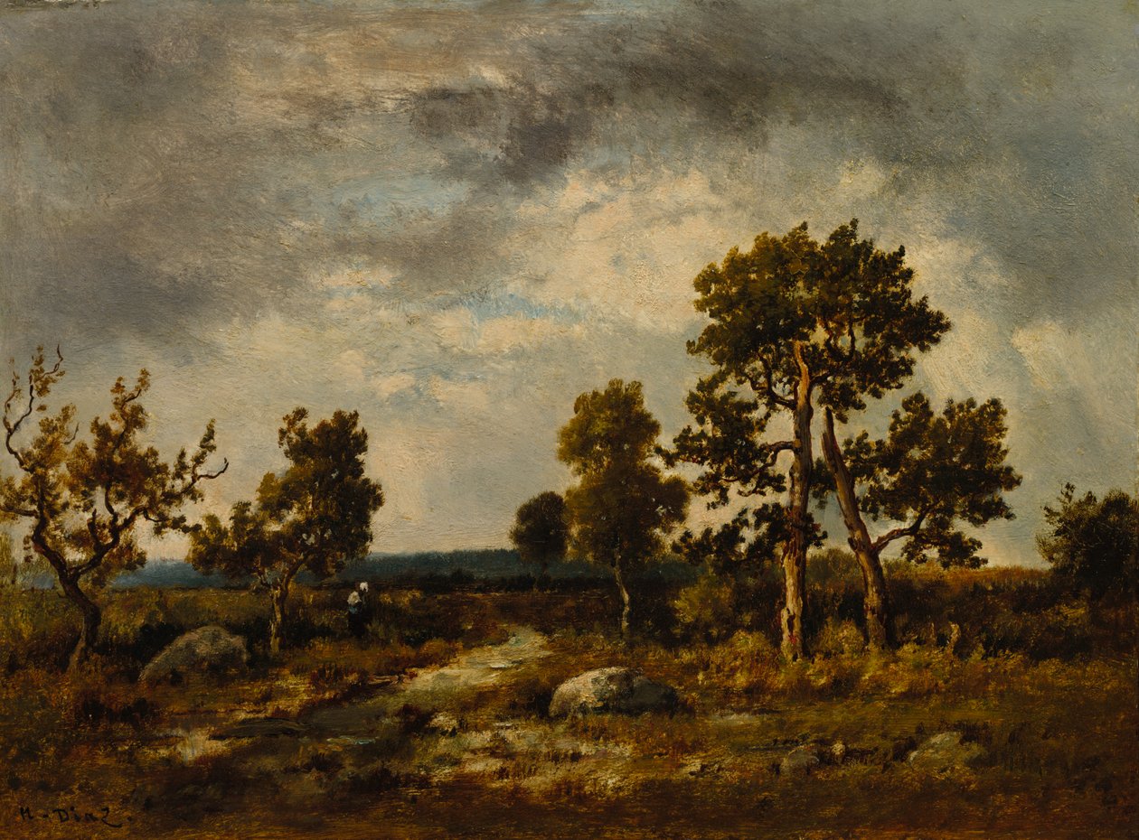 Path Near the Pond of Vipers, Fontainebleau Forest by Narcisse Diaz de la Pena