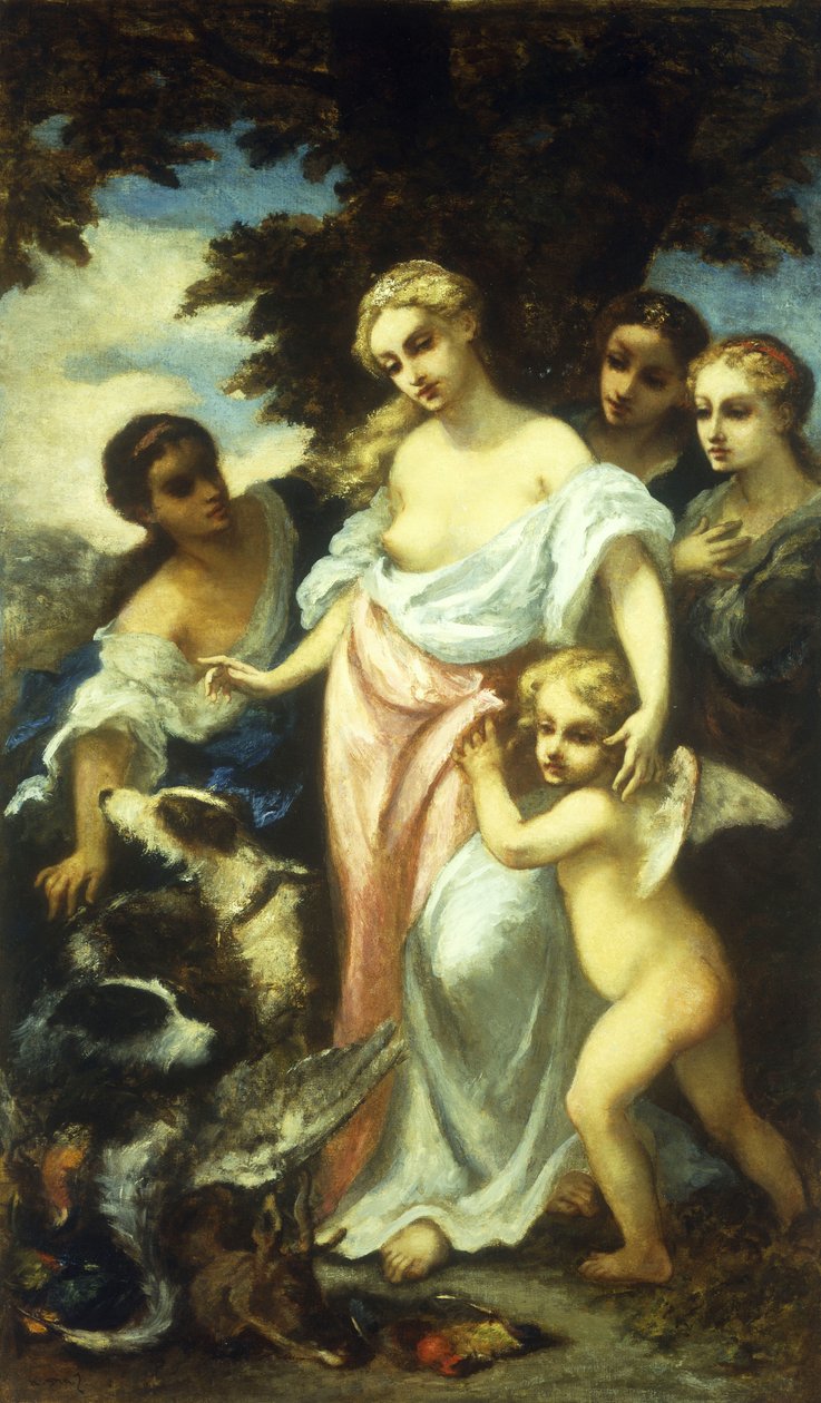 Diana After the Hunt by Narcisse Virgile Diaz de la Peña