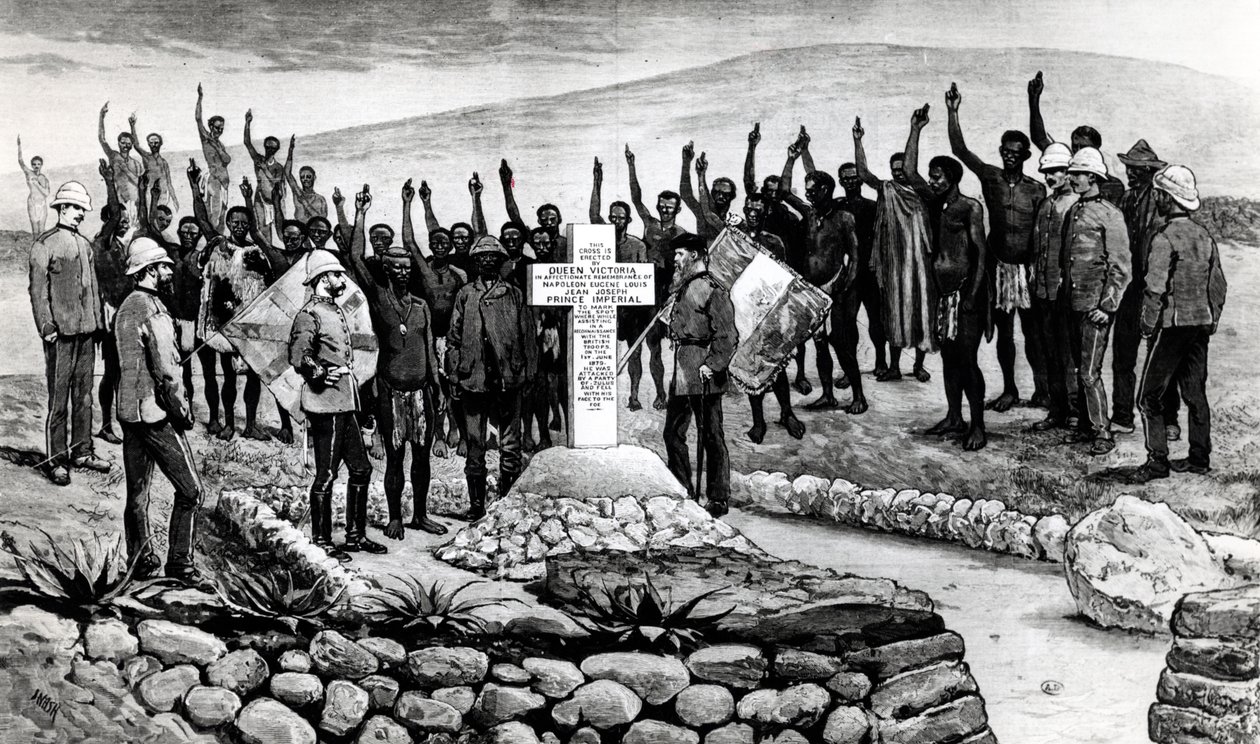 Monument to the Prince Imperial in Zululand, Illustration from The Graphic Magazine, 1880 by Nash