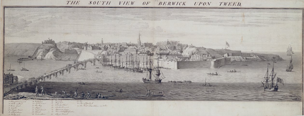 The South View of Berwick Upon Tweed, c.1743-45 by Nathaniel and Samuel Buck