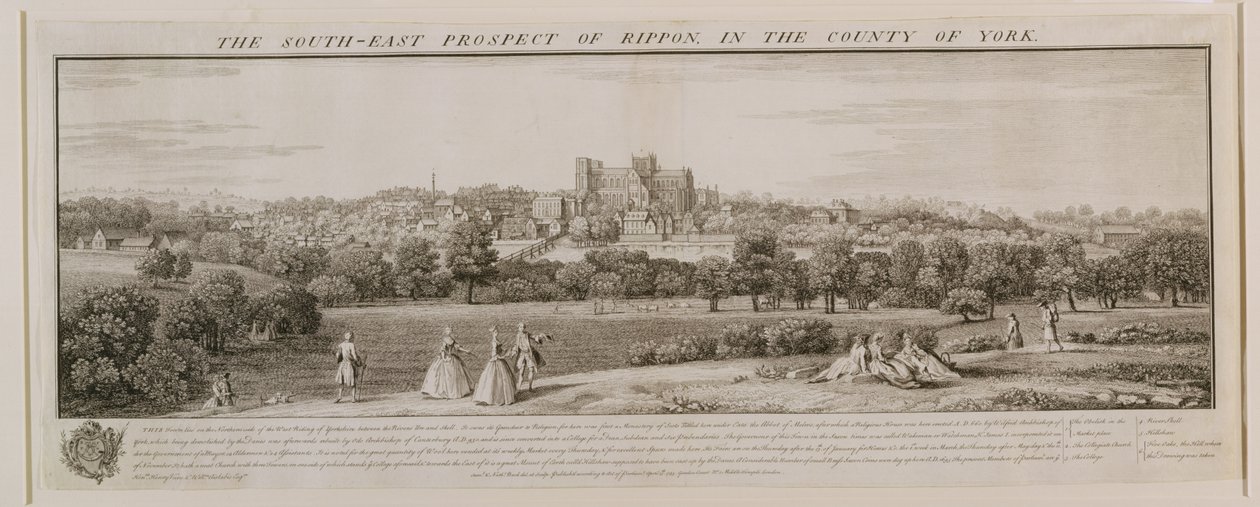The South-East Prospect of Rippon by Nathaniel and Samuel Buck