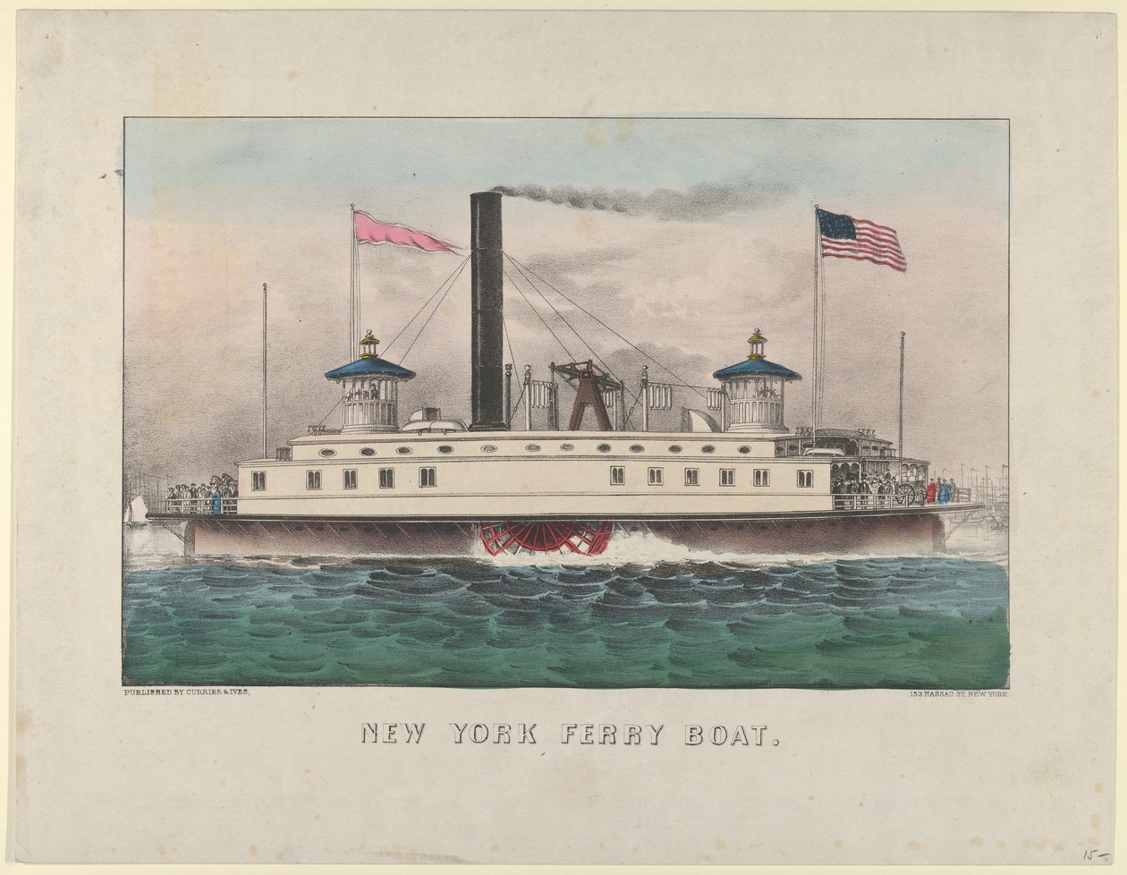 New York Ferry Boat by Currier and Ives