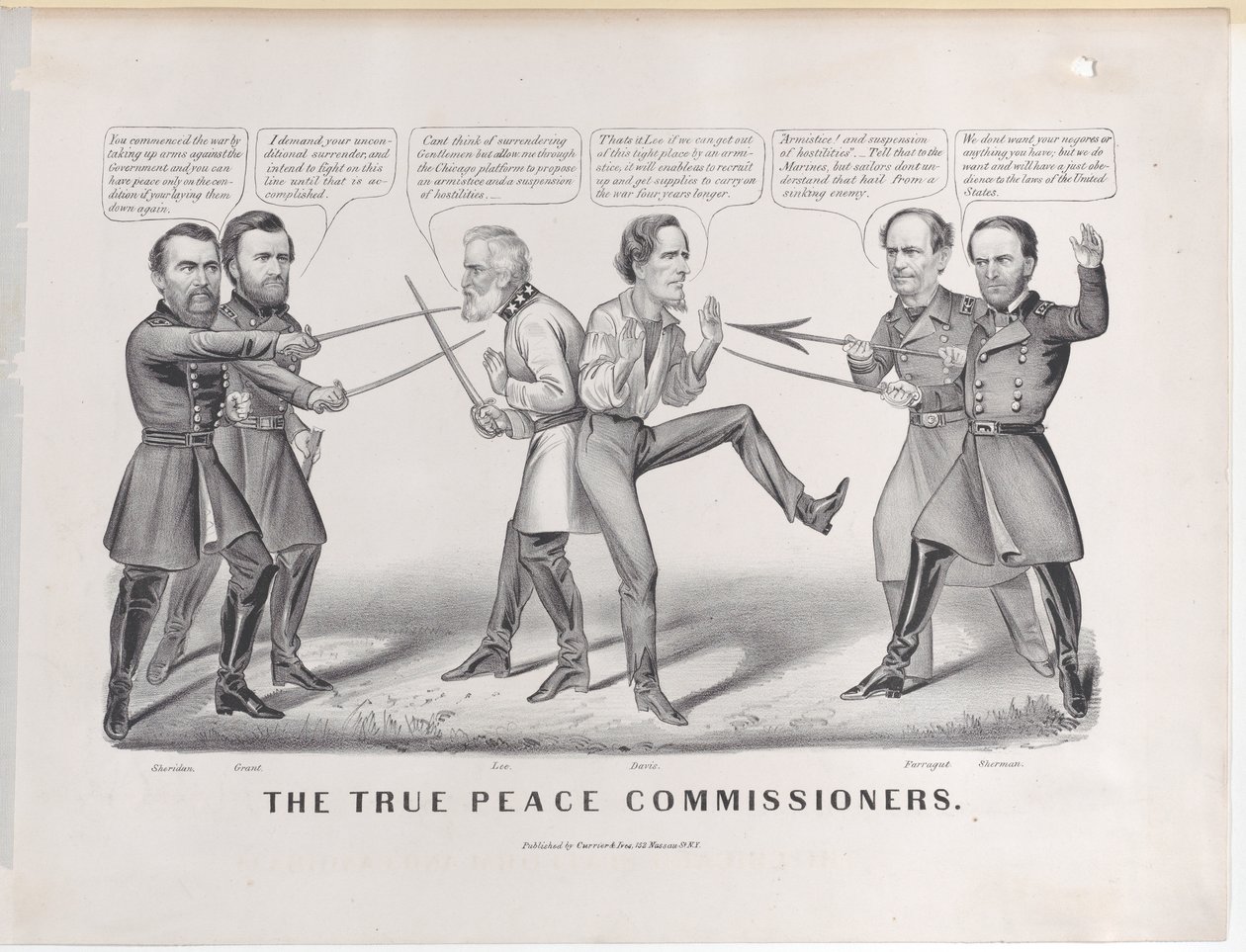 The True Peace Commissioners, 1865 by Currier and Ives