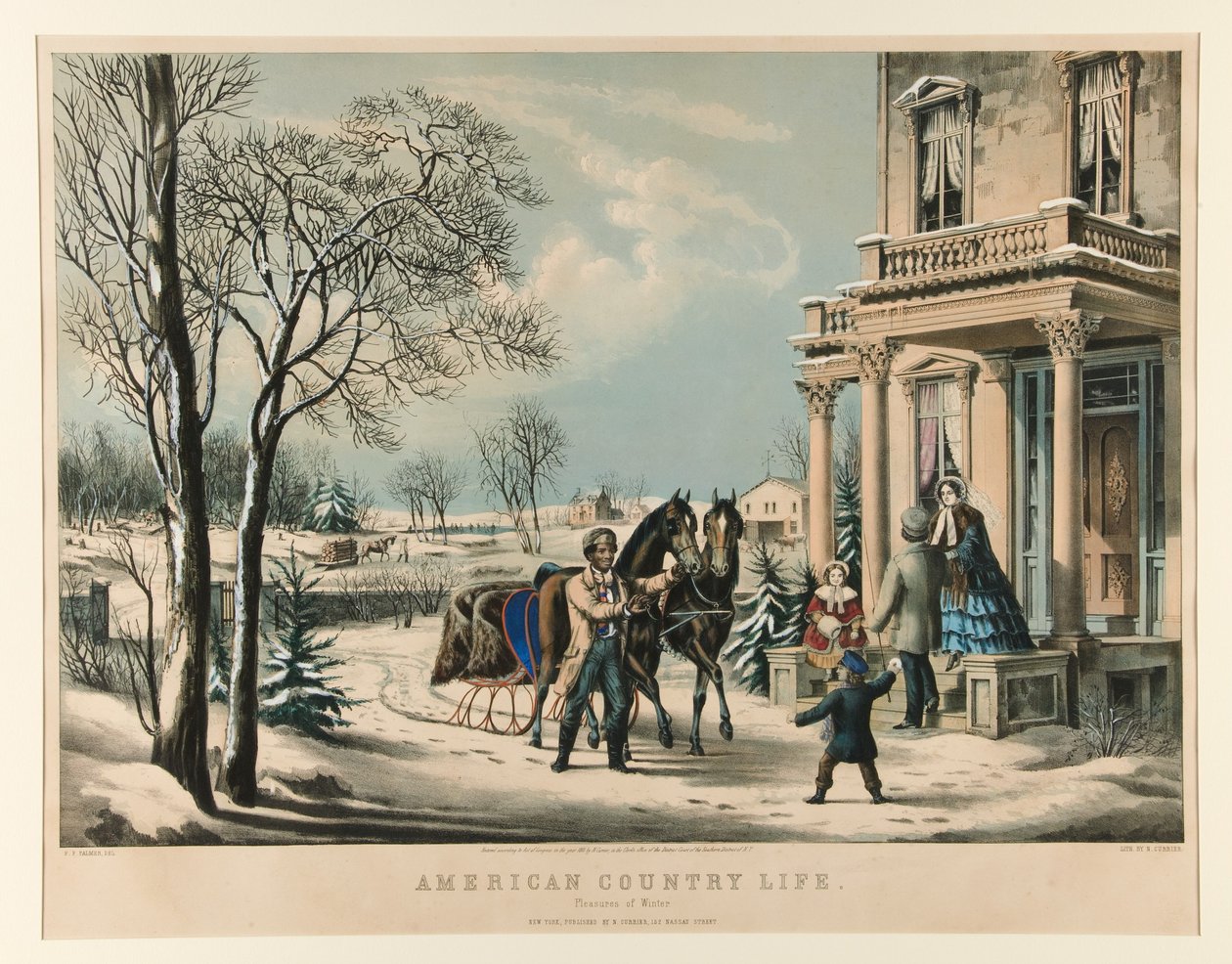 American Country Life: Pleasures of Winter by Nathaniel Currier