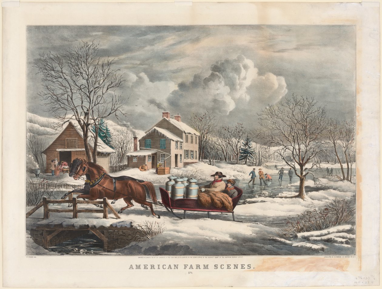 American Farm Scenes, Winter by Nathaniel Currier