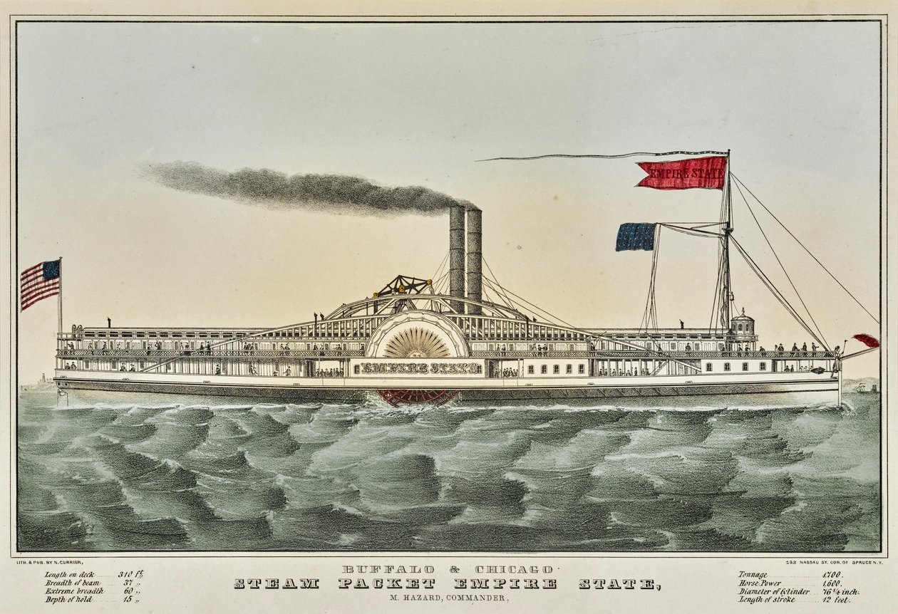 Buffalo and Chicago Steam Packet by Nathaniel Currier