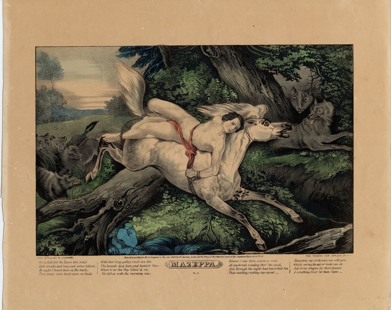 Mazeppa (plate two of four) by Nathaniel Currier