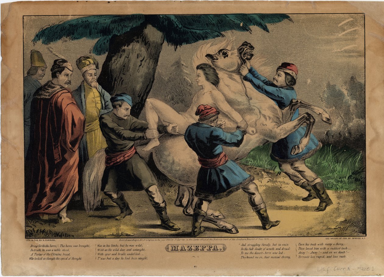 Mazeppa, Plate One of Four by Nathaniel Currier