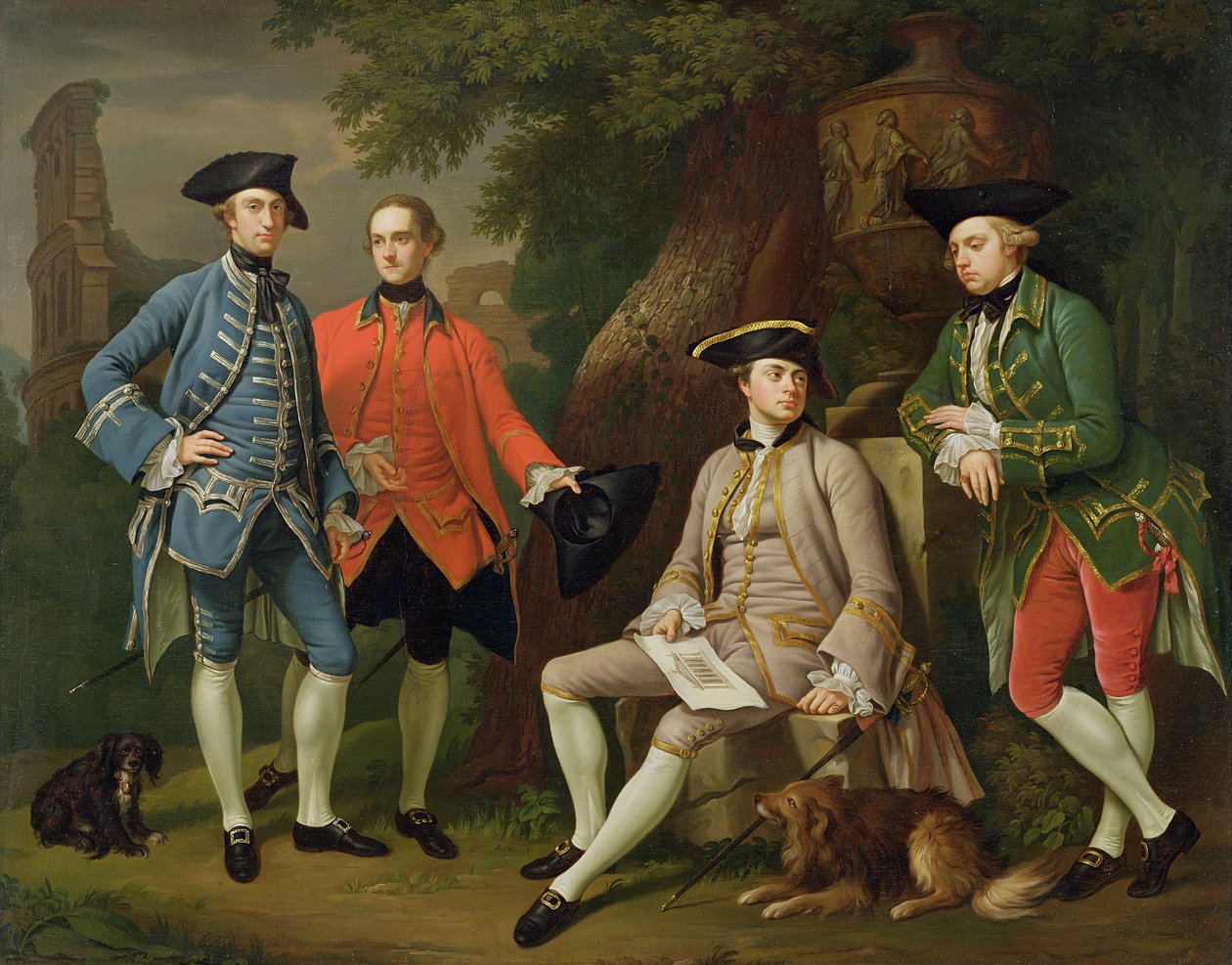 James Grant of Grant, John Mytton, the Honorable Thomas Robinson and Thomas Wynne by Nathaniel Dance Holland