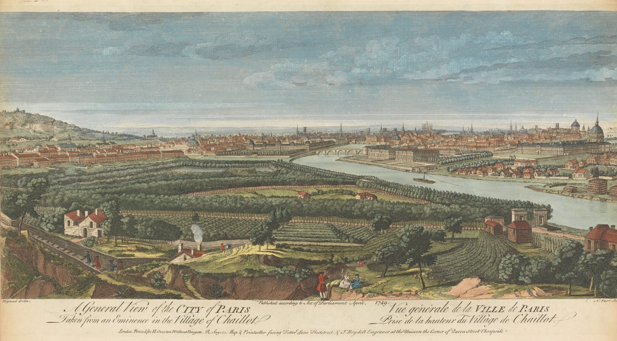 A General View of the City of Paris Taken from an Eminence in the Village of Chaillot by Nathaniel Parr