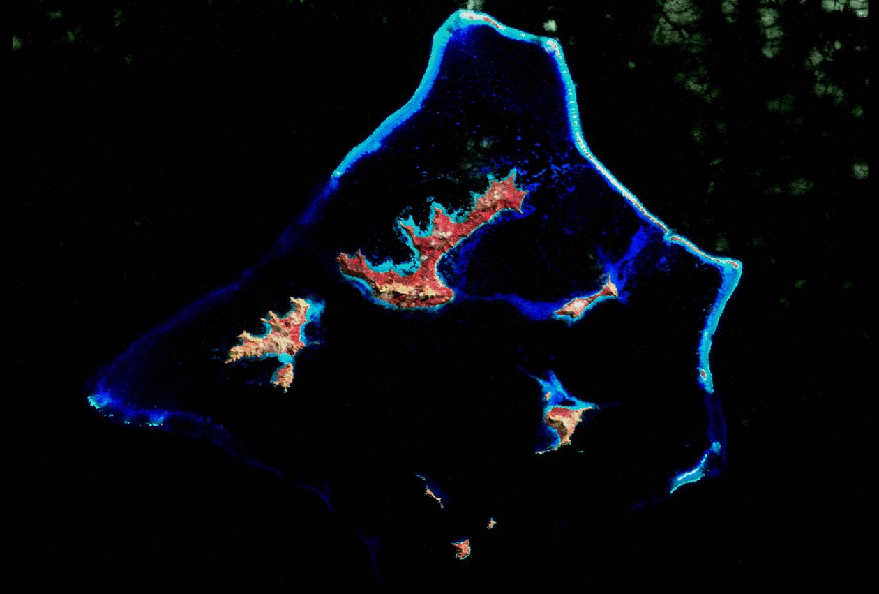 Coral reef photographed by NASA