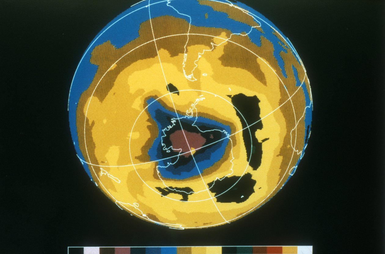 False Color Image of Antarctic Ozone Hole, 30 November 1992 by National Aeronautics and Space Administration National Aeronautics and Space Administration