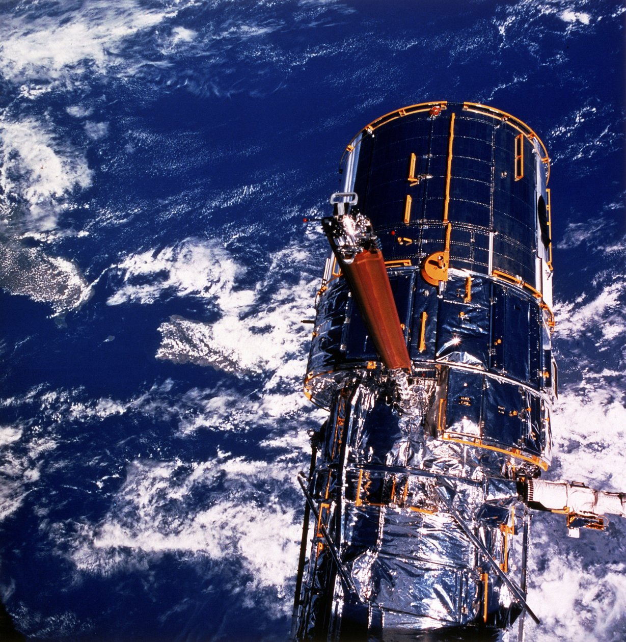 Hubble Space Telescope above the Earth by National Aeronautics and Space Administration National Aeronautics and Space Administration