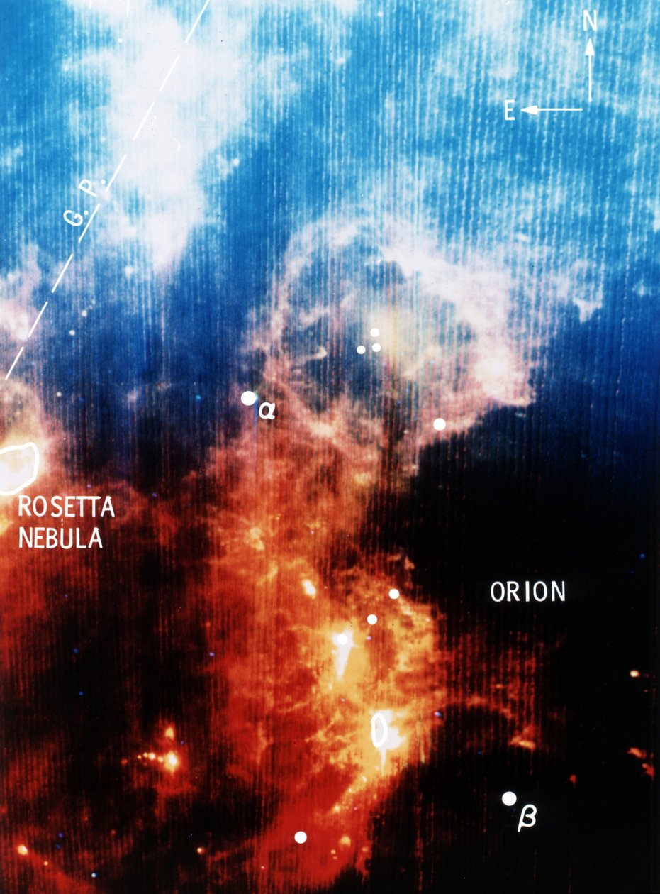 Infra-red view of the constellation of Orion by National Aeronautics and Space Administration National Aeronautics and Space Administration