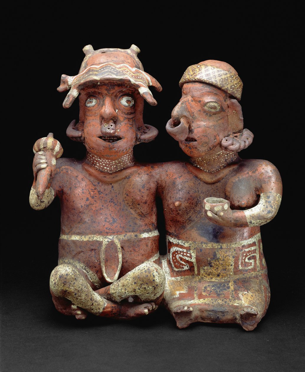 Seated joined couple, 200 B.C- 300 AD by Nayarit Nayarit