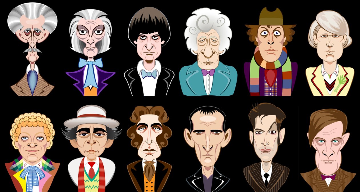 Actors from the BBC television series Doctor Who (1963-2013) by Neale Osborne