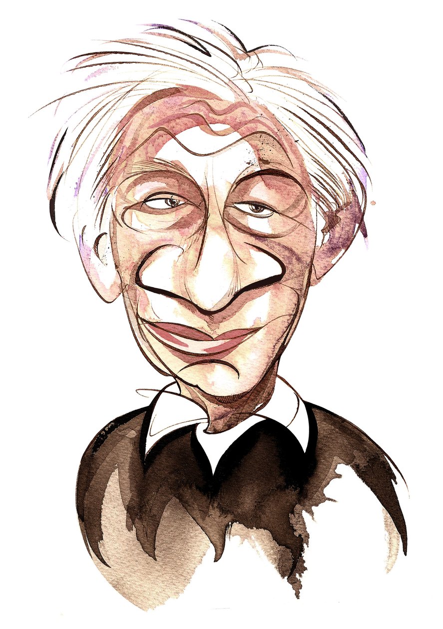 Alexander Goehr - colour caricature by Neale Osborne