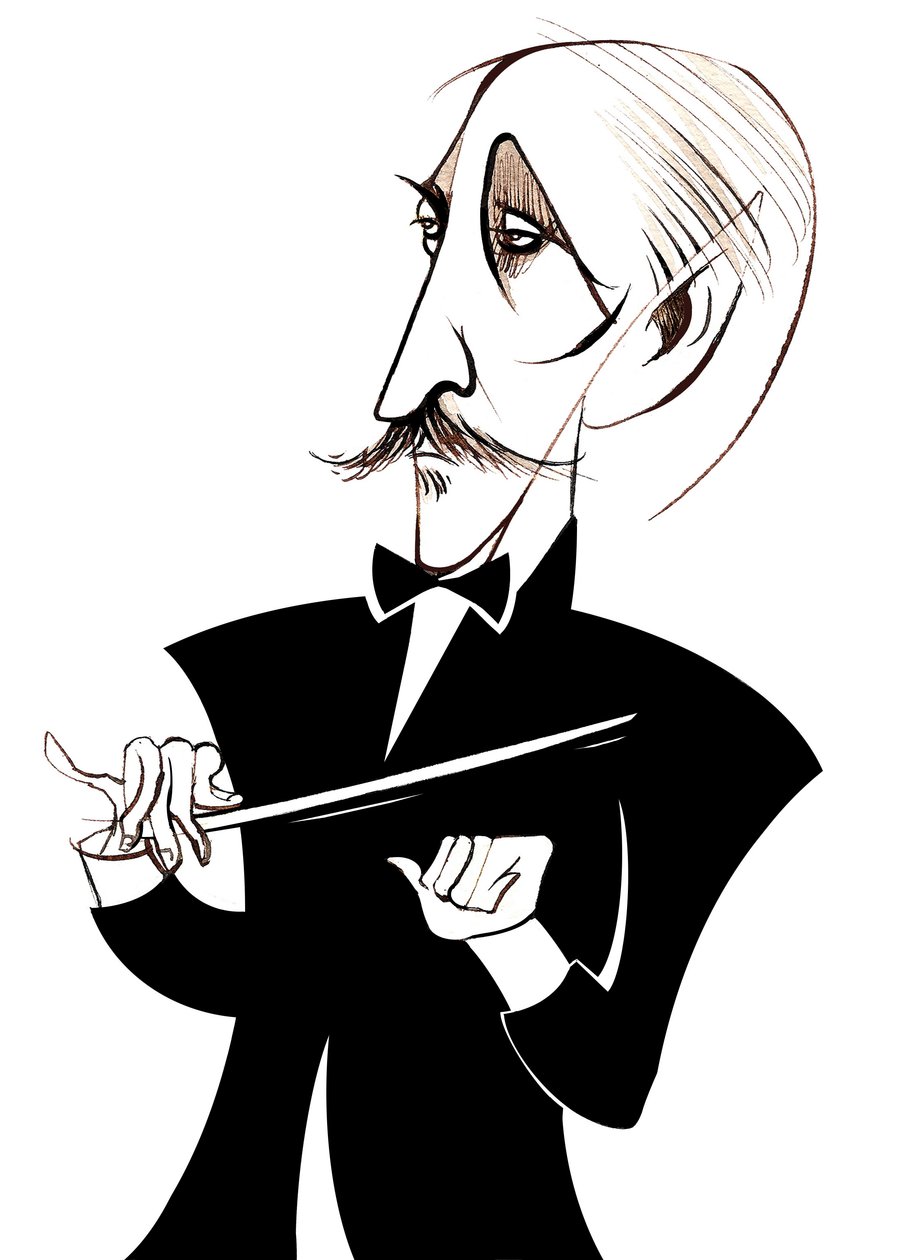 Arturo Toscanini, Italian conductor; caricature by Neale Osborne