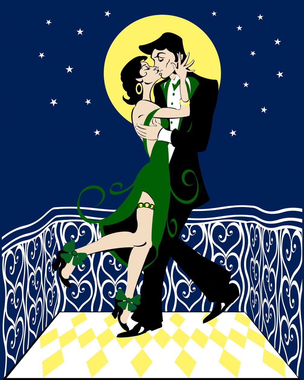 Balcony Kiss by Neale Osborne