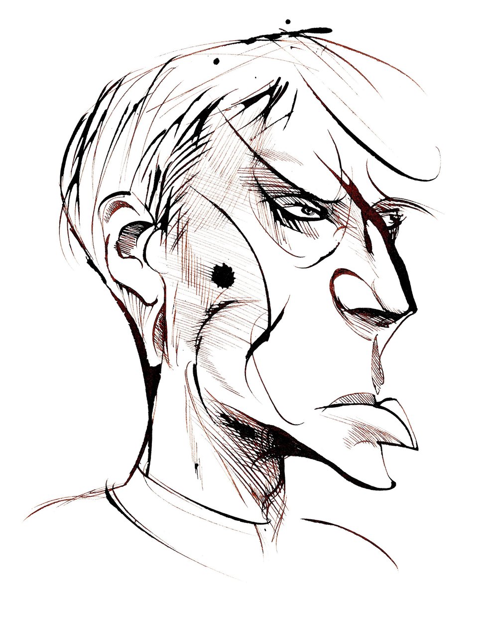 Boris Pasternak, Russian Poet and Novelist (1890-1960) (Caricature) by Neale Osborne