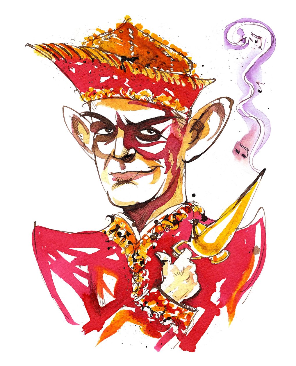 Carl Nielsen, caricatured as Aladdin by Neale Osborne