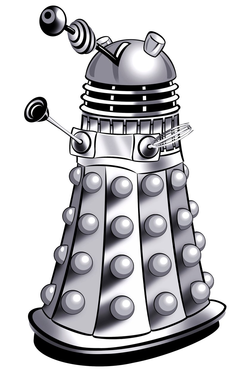 Dalek - cartoon illustration by Neale Osborne
