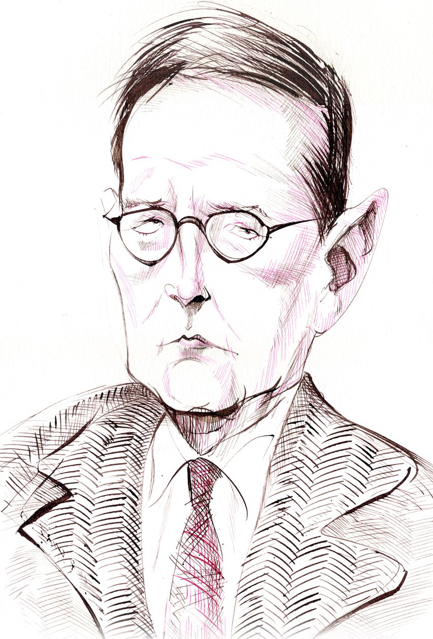 Dmitri Shostakovich - caricature of the Russian composer by Neale Osborne