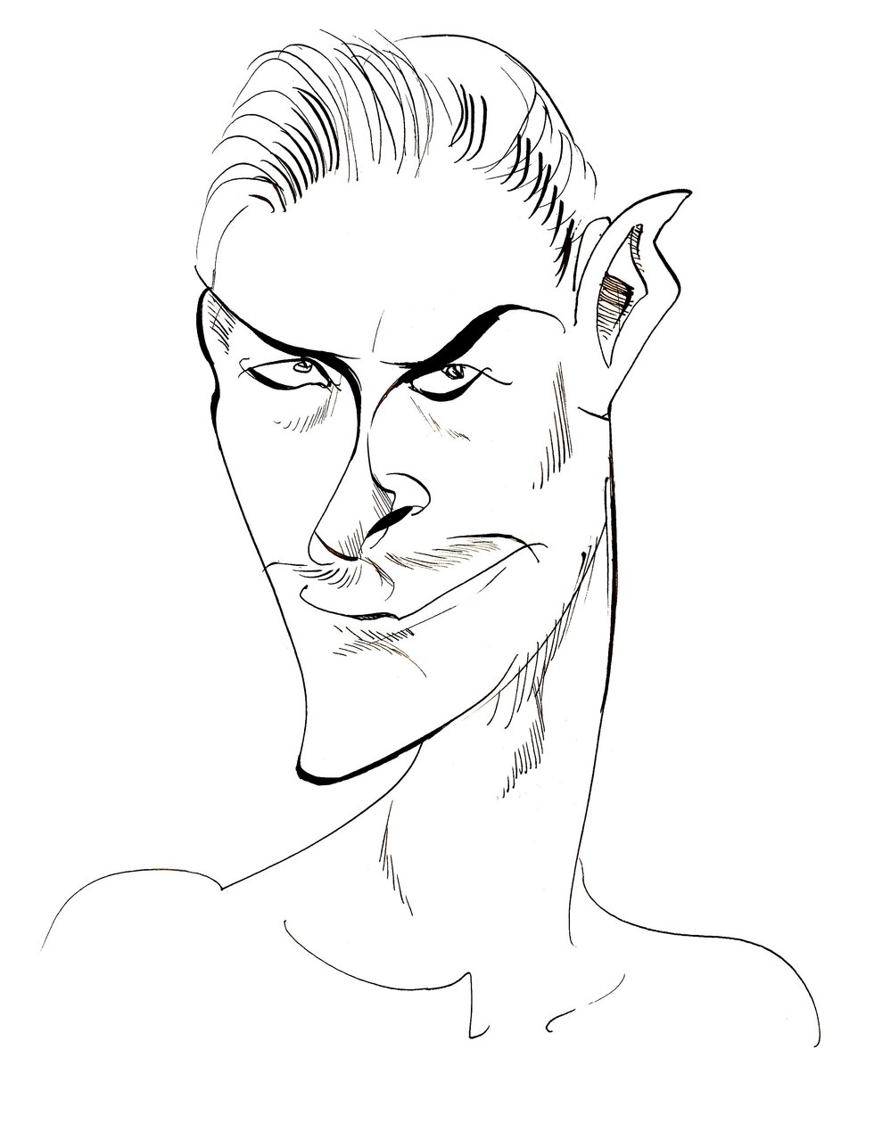 Errol Flynn - caricature of Australian-born actor by Neale Osborne