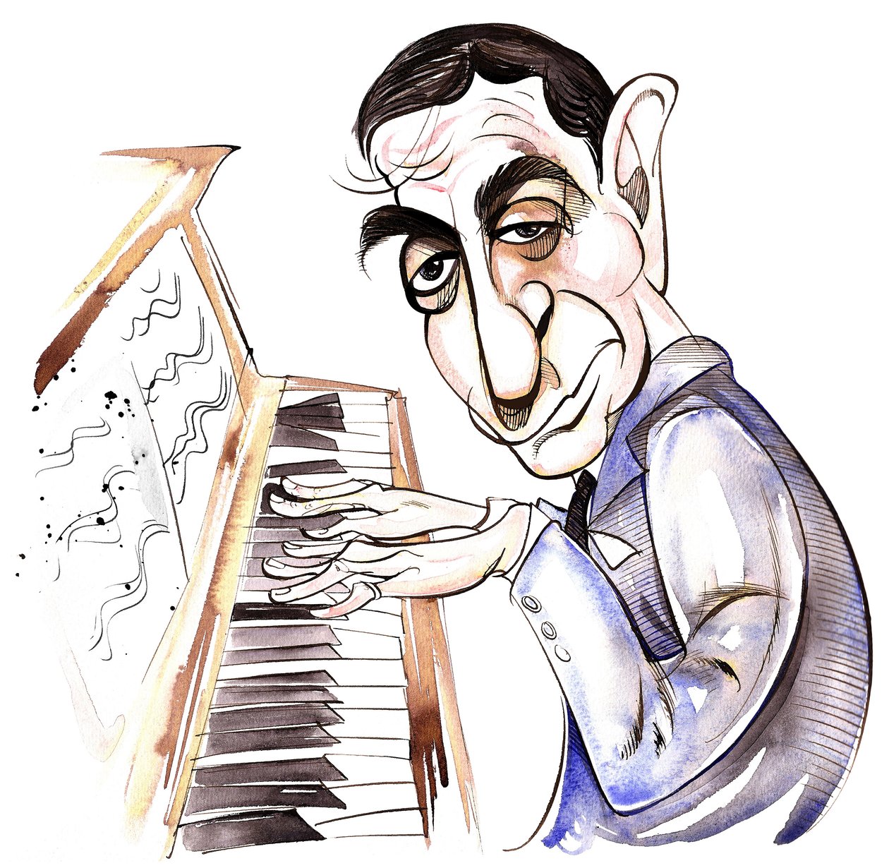 Irving Berlin - caricature by Neale Osborne