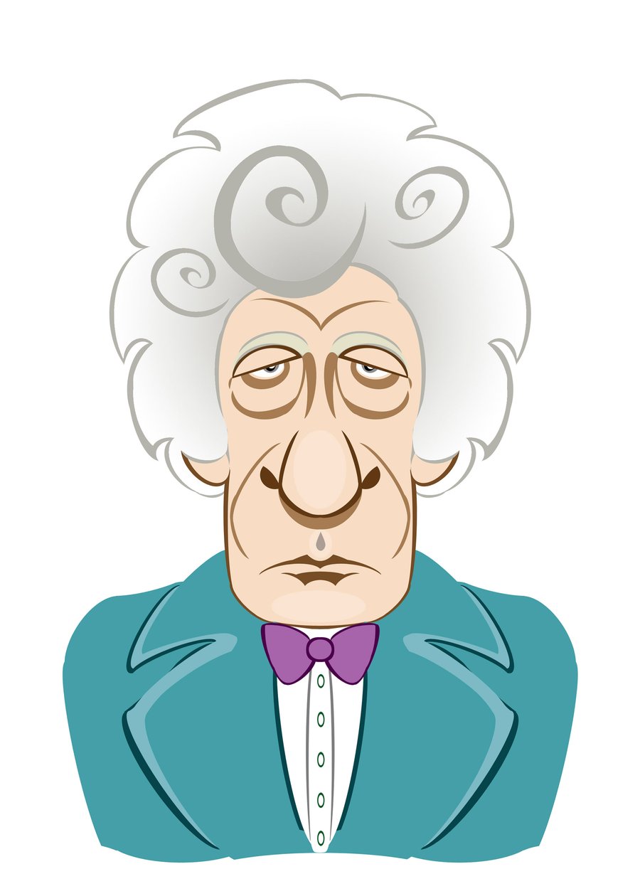 Jon Pertwee as Doctor Who - caricature by Neale Osborne